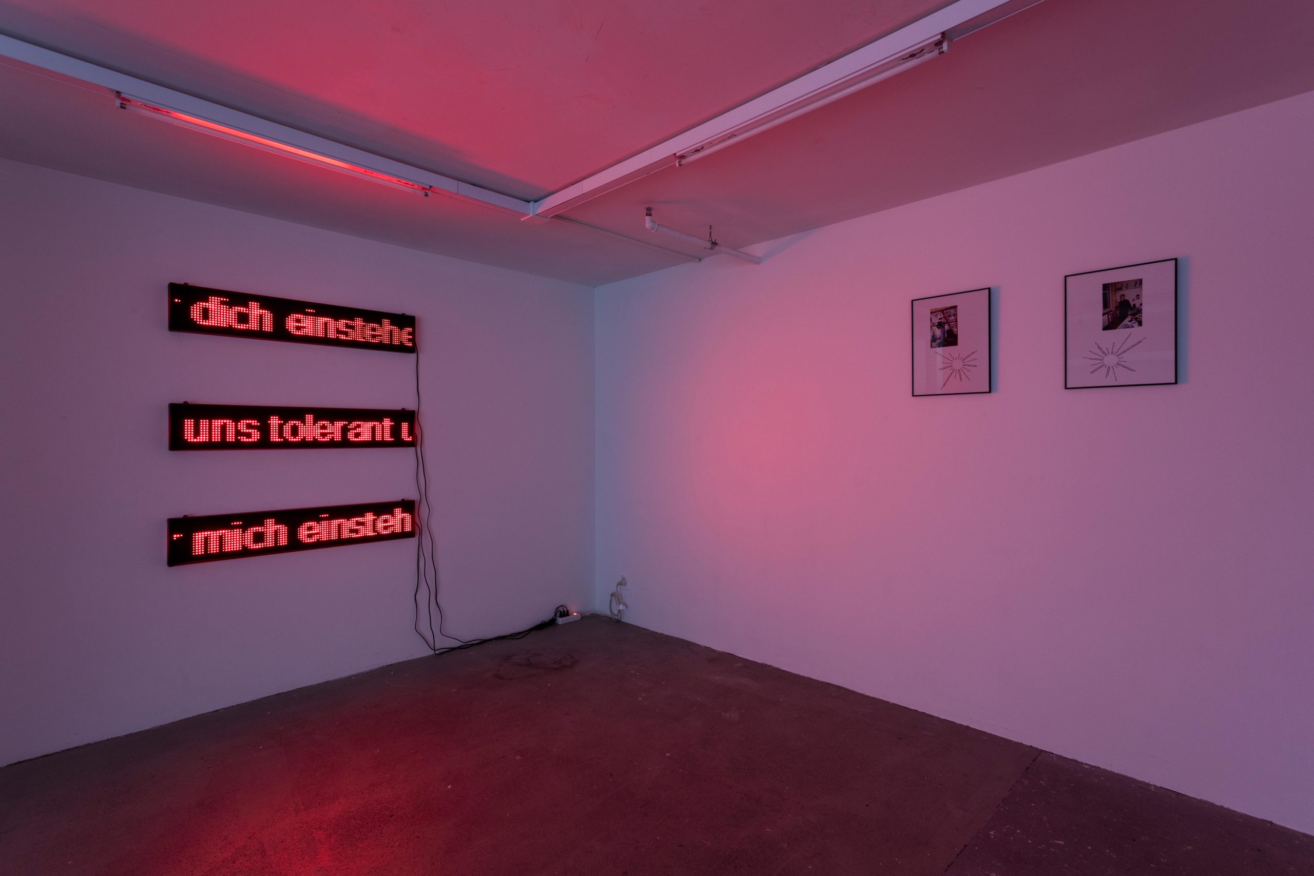 Ausstellungsansicht "Ongoing Manifesto" und "Selbstdeklaration Versuch 1, Kunsthalle Luzern, 2020